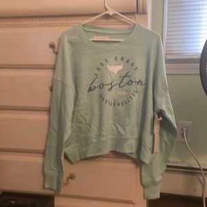 Ocean drive never worn mint green oversized crop sweater. Size: L
